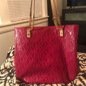 Dark Pink/Magenta Michael Kors Tote Purse